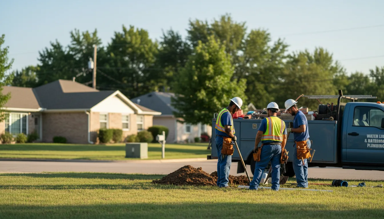 Residential water line and bathroom plumbing service in Blue Eye, MO